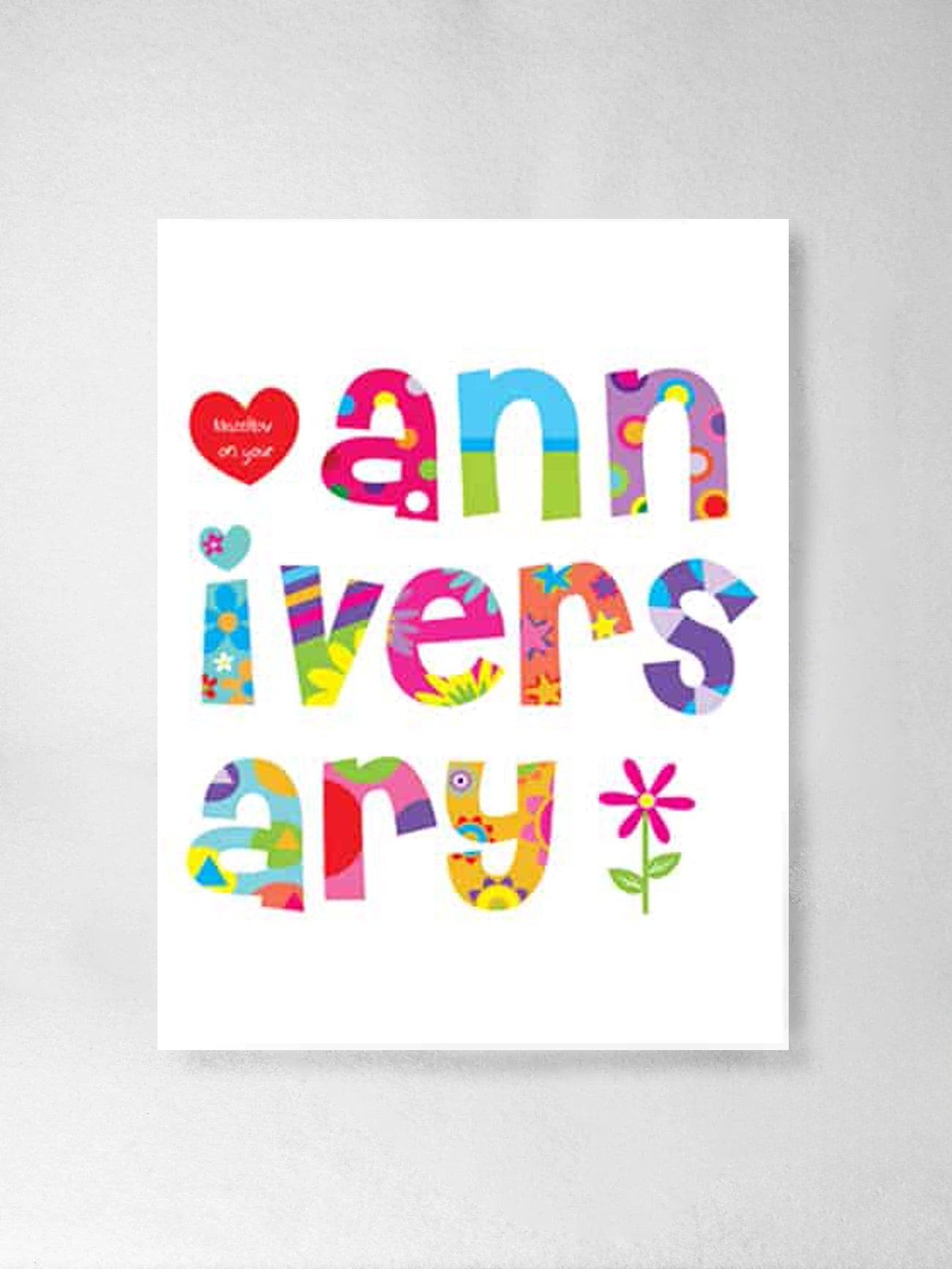 Greeting Card – Anniversary - Text