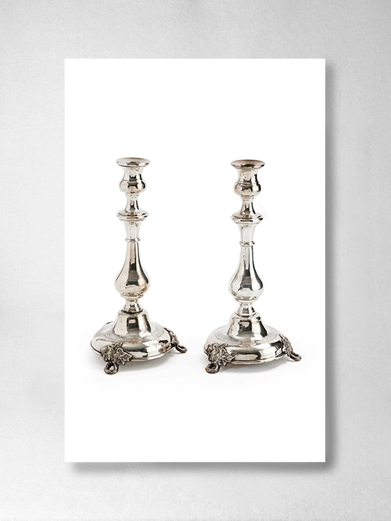 Greeting Card - Shabbat Candlesticks