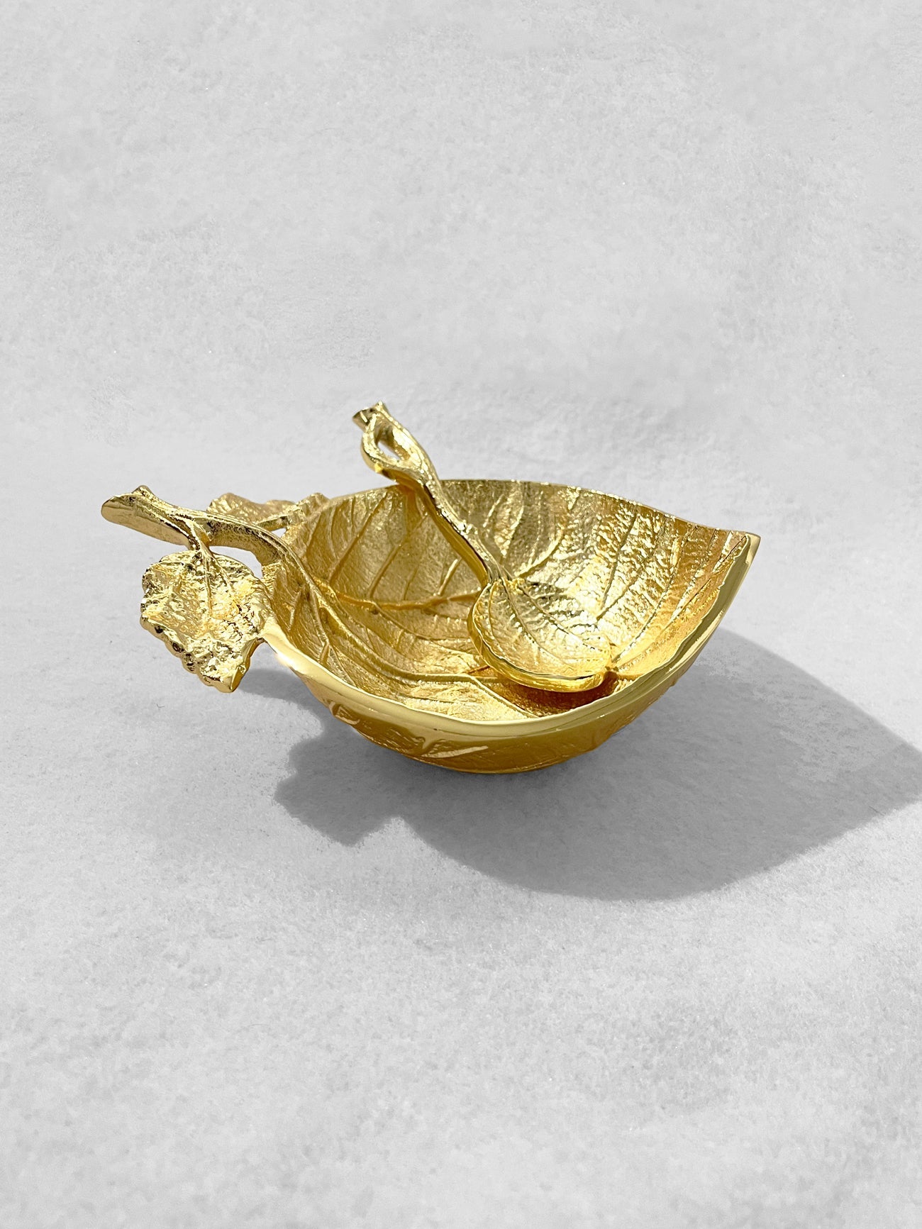 Honey Dish - Golden Leaf