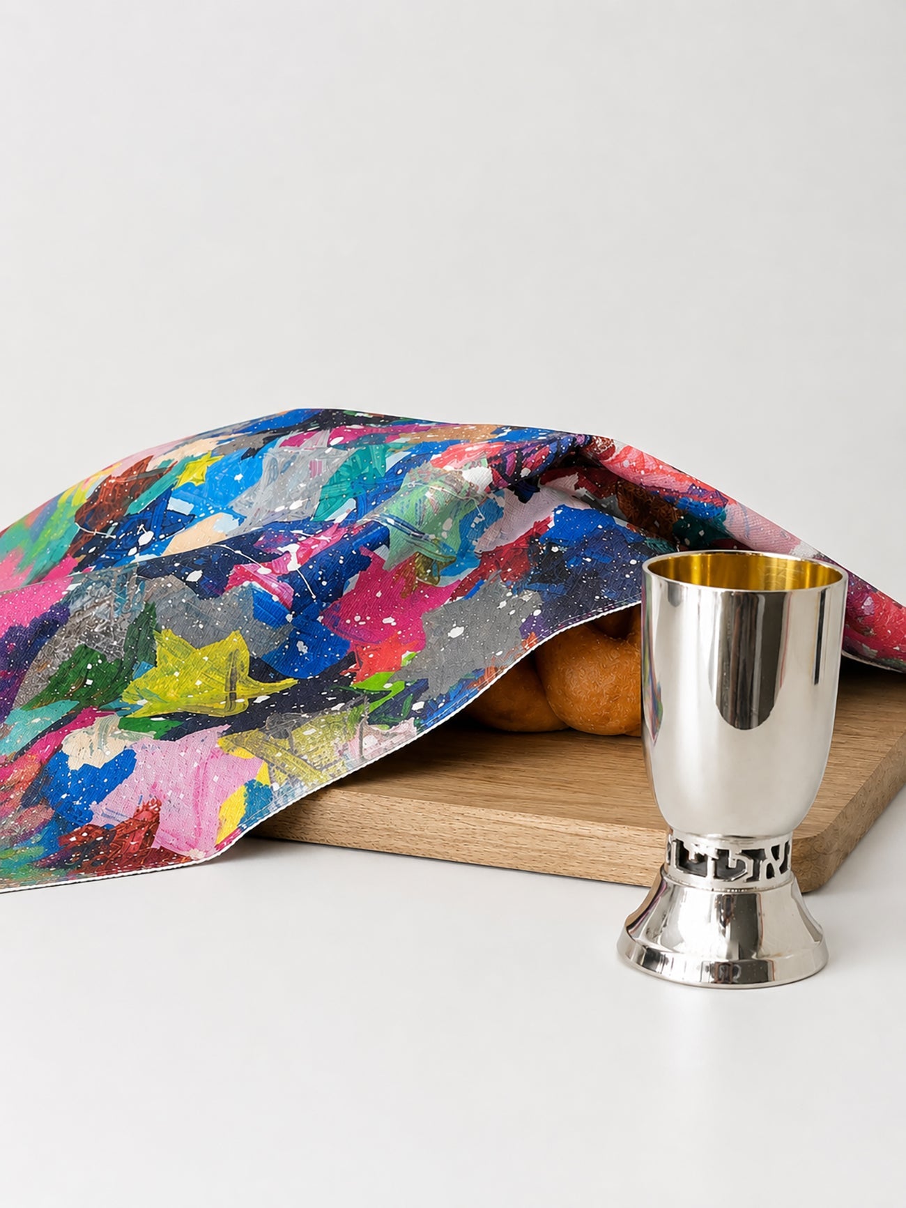 Kiddush Cup - Wine Blessing, rounded shape, smooth polish finish