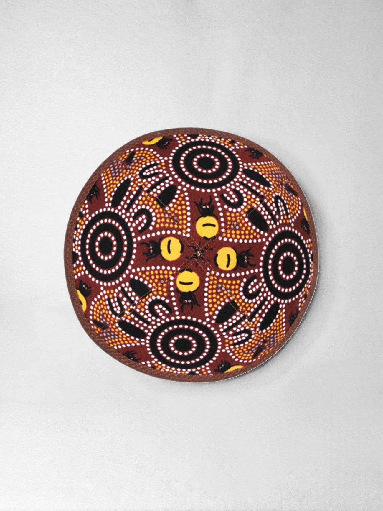 Kippah - Brown & Yellow, Australian