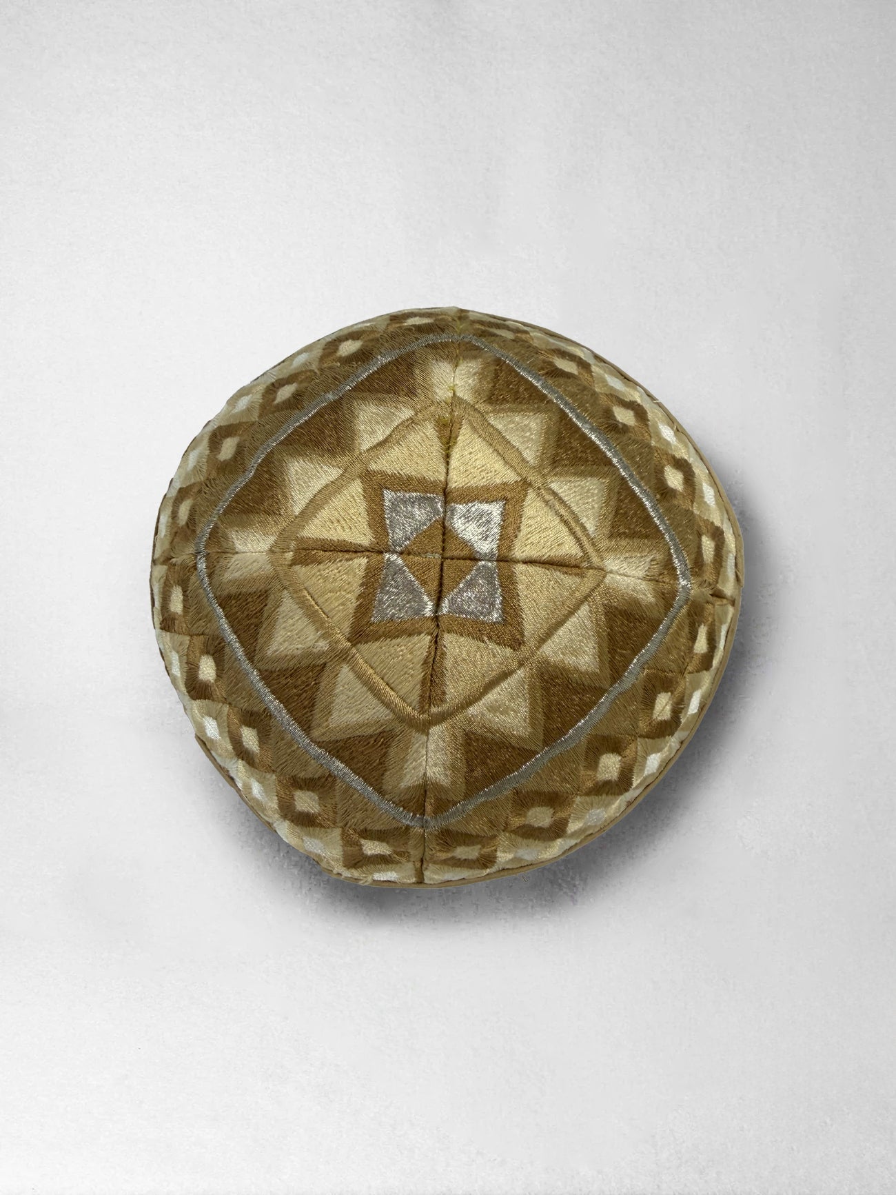 Kippah - Emanuel Magen David, Gold Squares