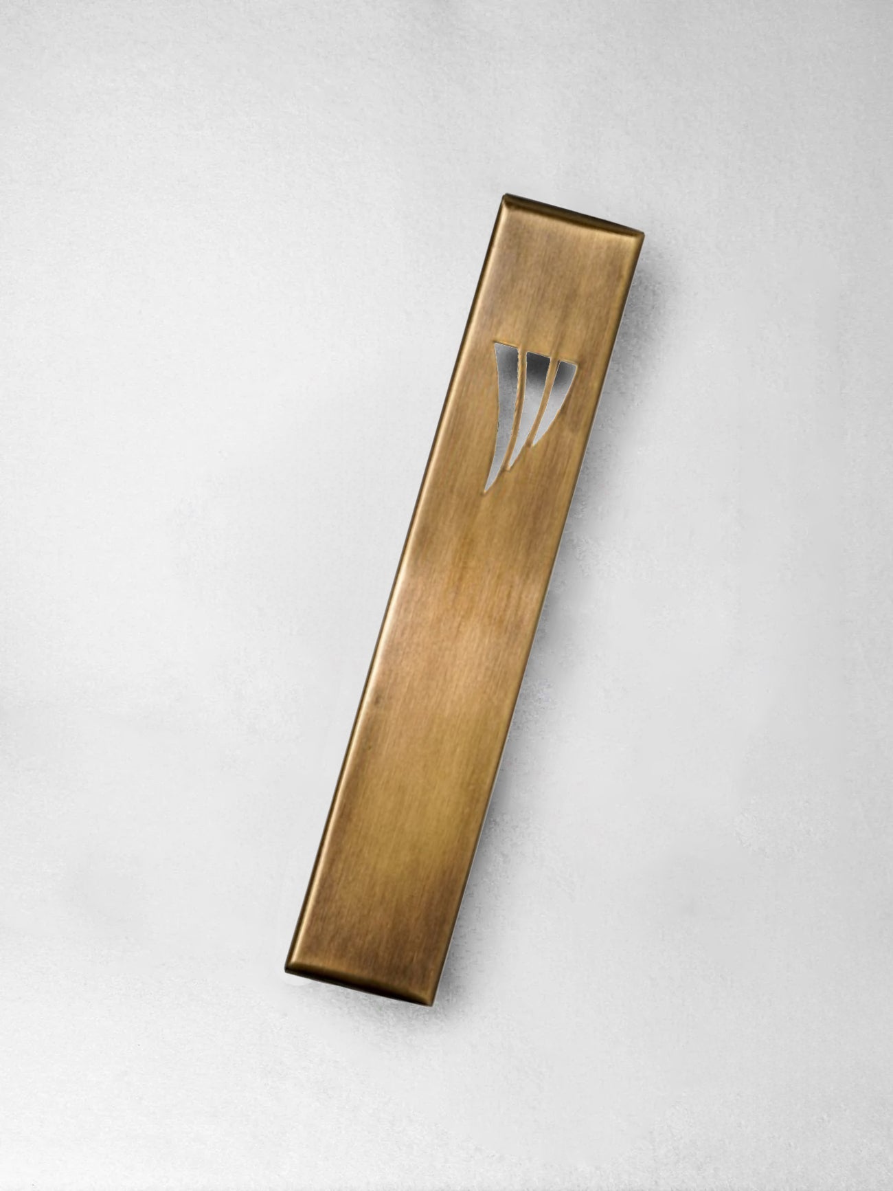 Mezuzah - Burnished Brass, Emanuel Design