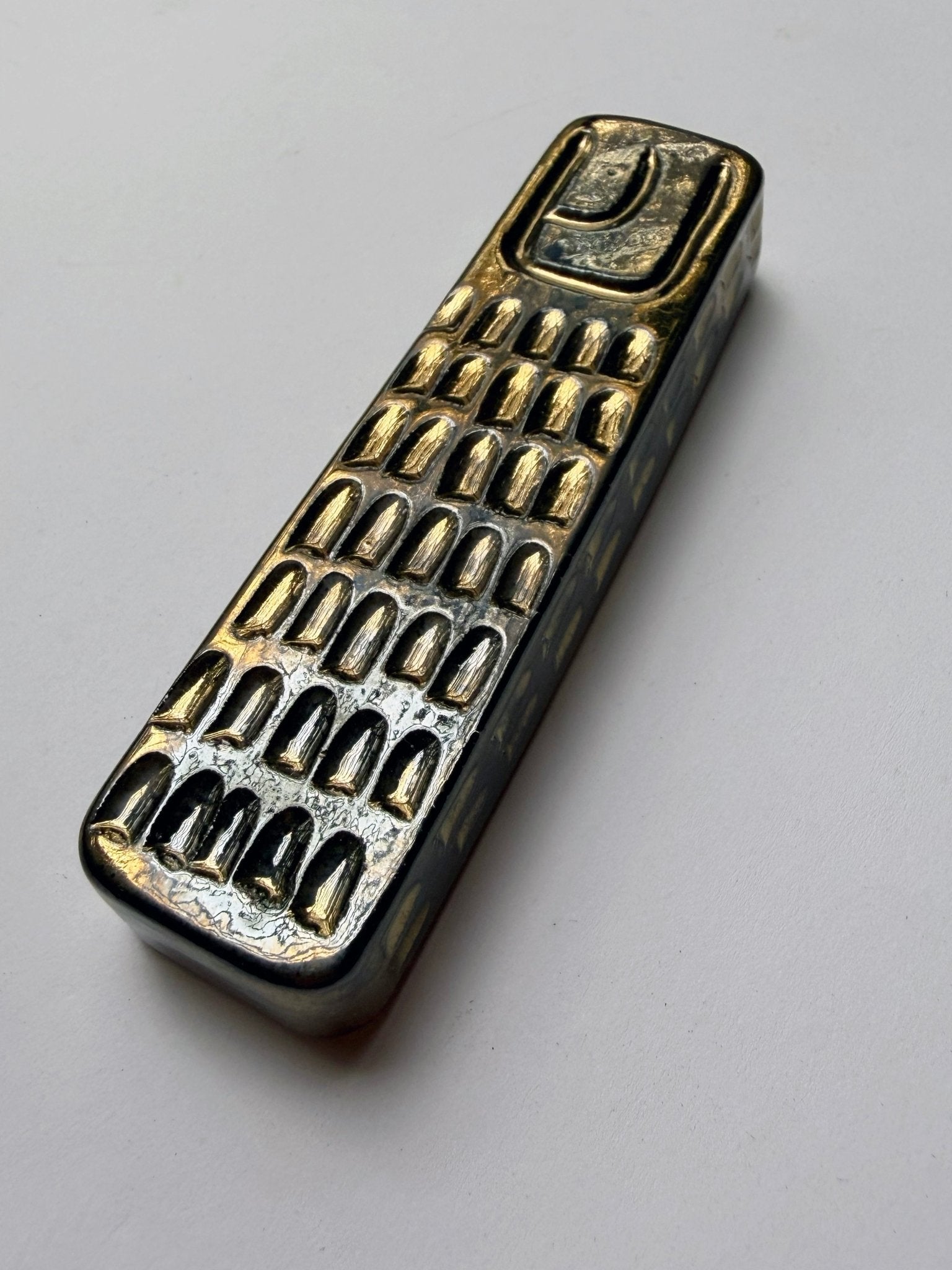 Mezuzah - Gold, Windows - Ruth Shteinman