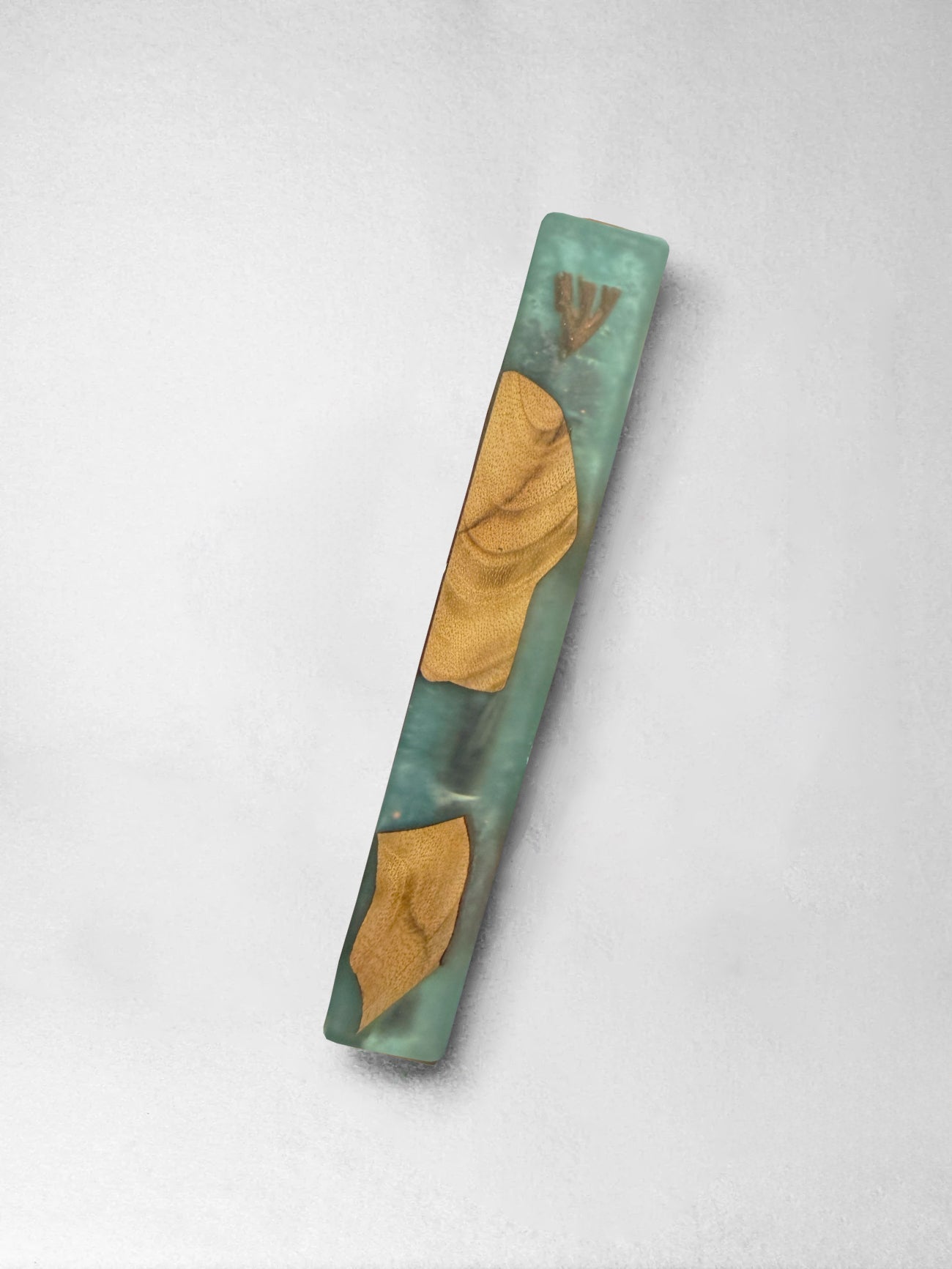 Mezuzah - Resin, Camphor, Turquoise - Michael Schwartz