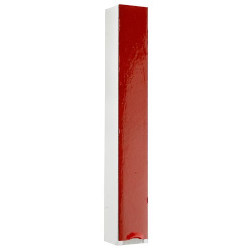 Mezuzah - White Wood with Silvertone Jerusalem Decoration