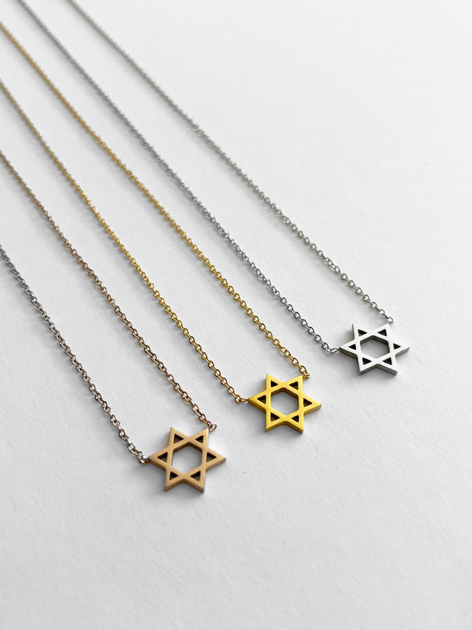 Necklace - Classic Magen David - Rose Gold