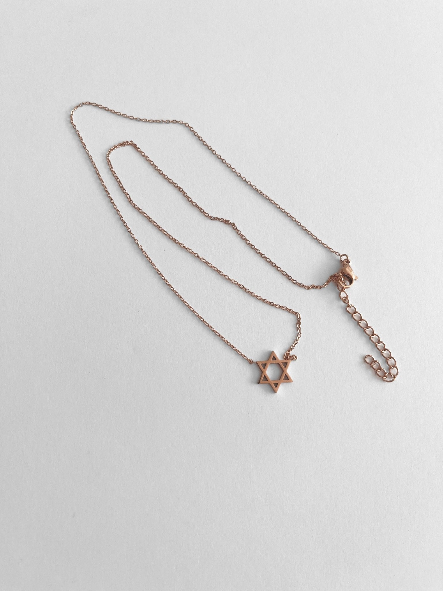 Necklace - Classic Magen David - Rose Gold