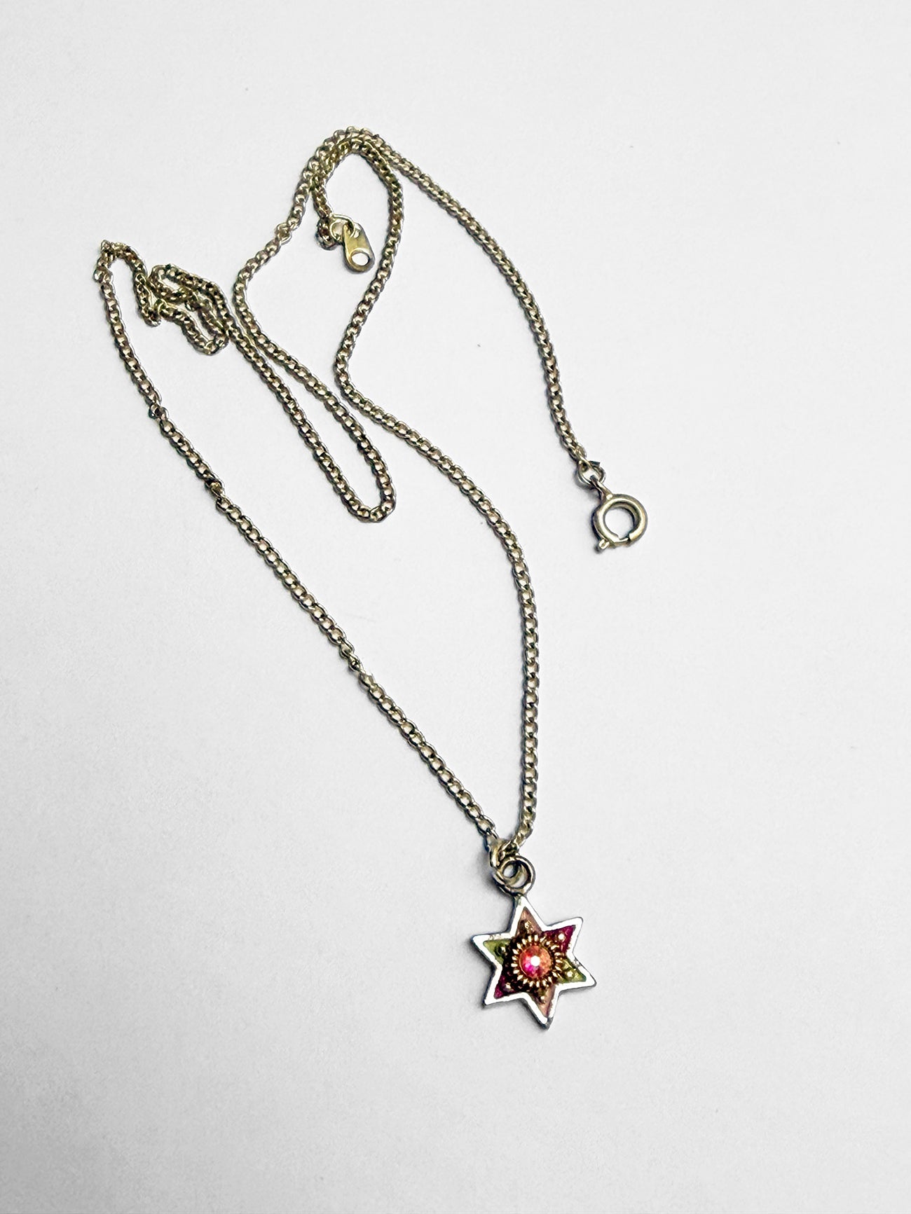 Necklace - Magen David, enamel & crystal by Ester Shahaf