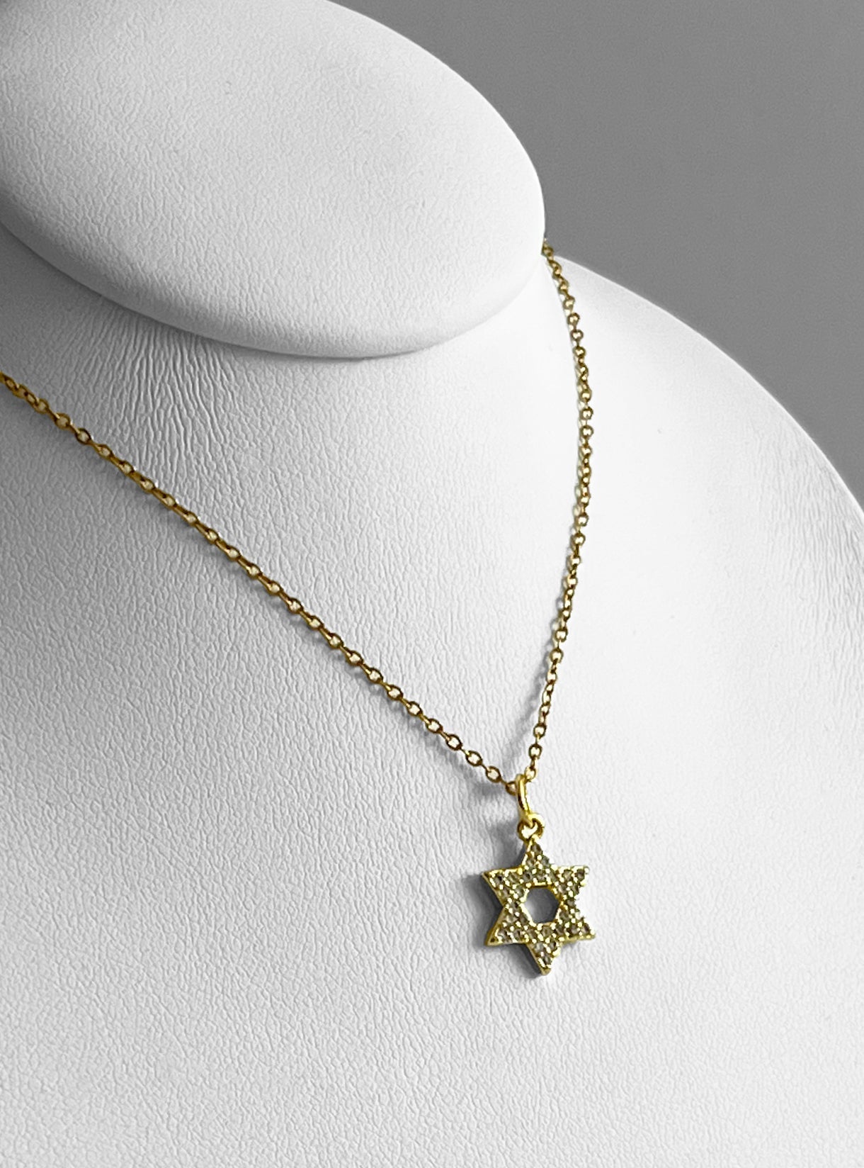 Necklace - Magen David - Gold Sparkle
