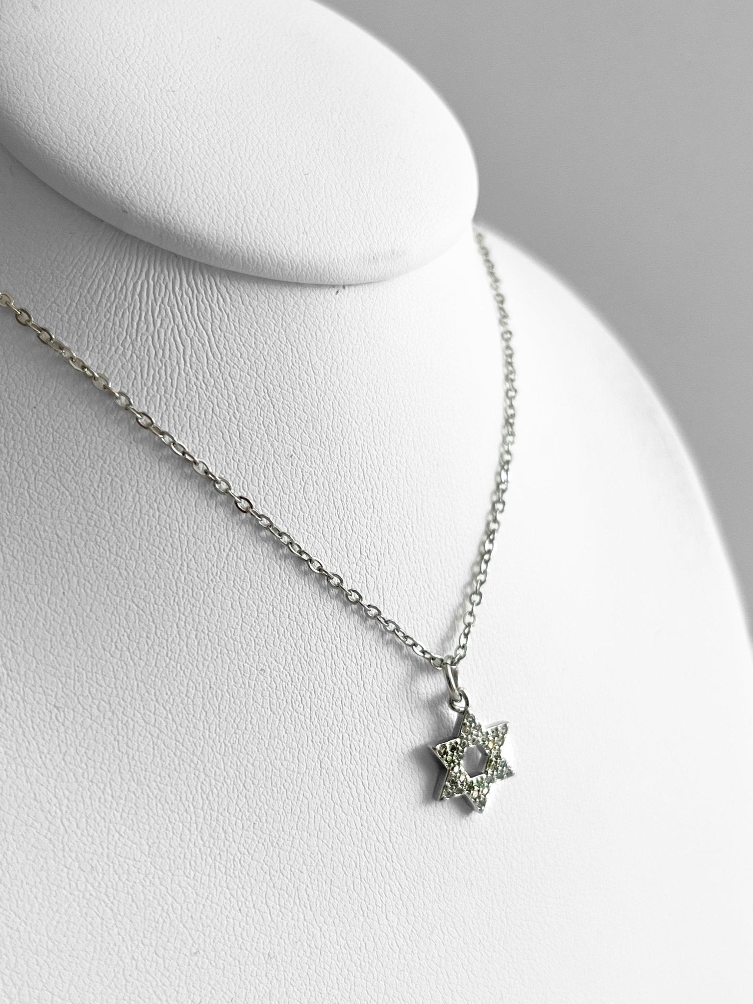 Necklace - Magen David - Silver Sparkle