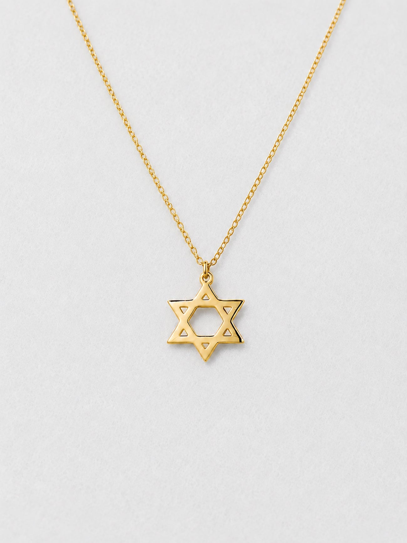 Necklace: Magen David - Sterling Silver, Gold Plated