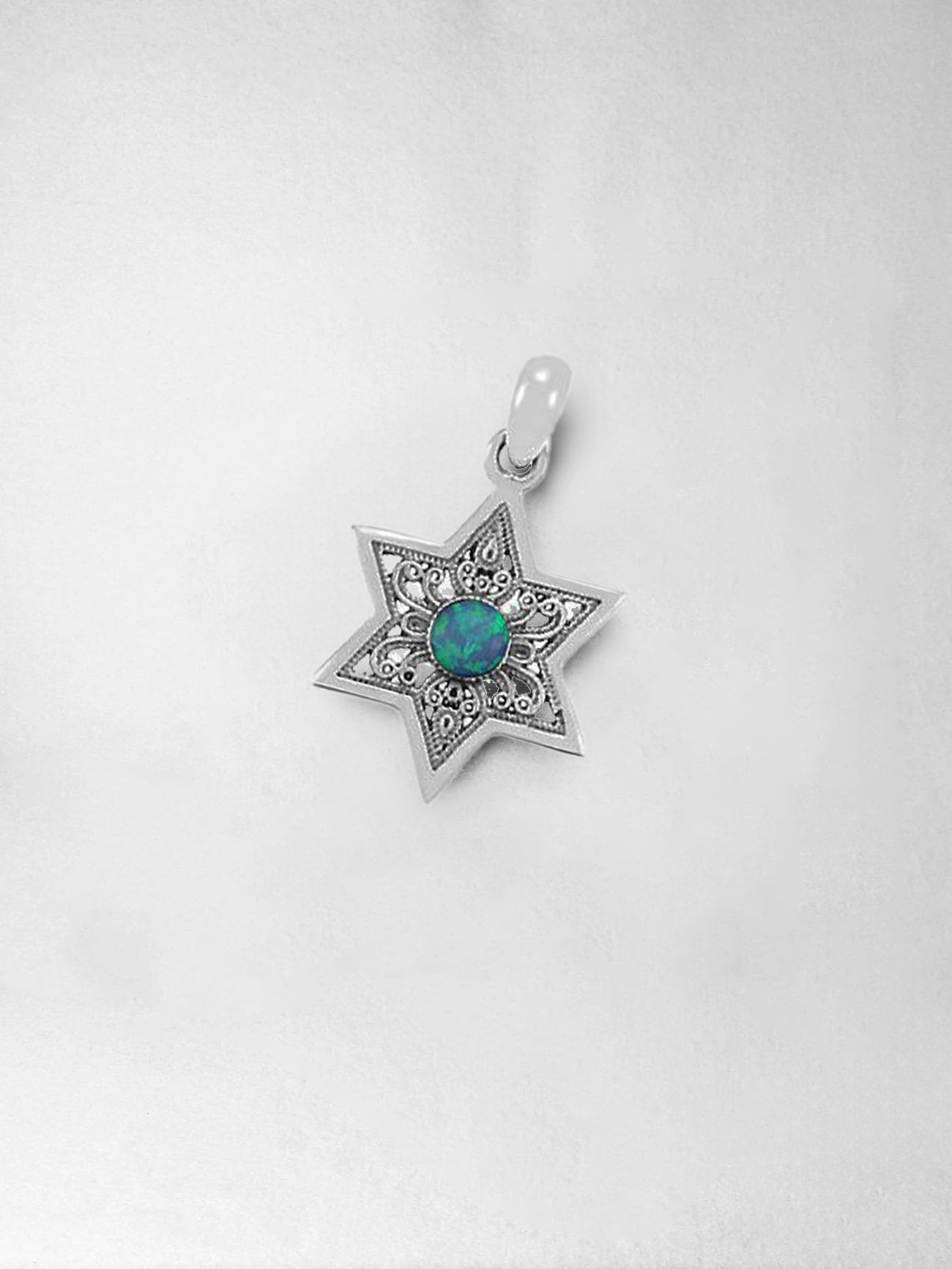 Pendant - Magen David - Opalite