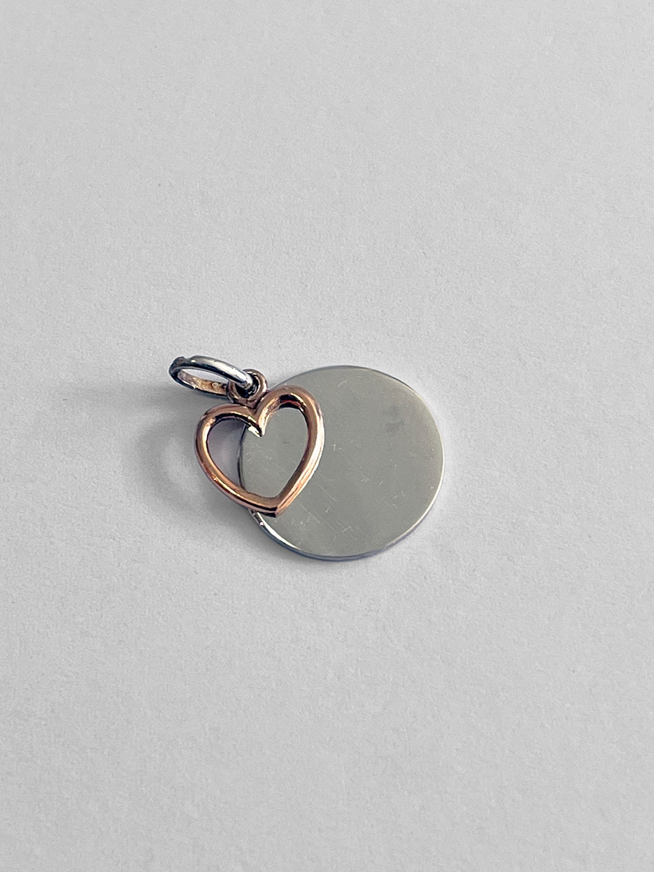 Pendant - Rose Gold Heart and Disc
