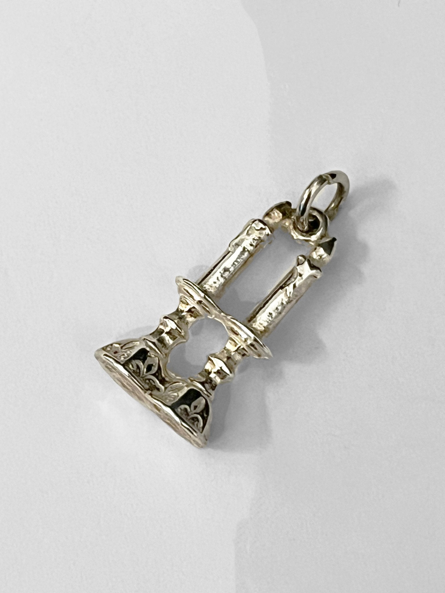 Pendant - Silver Shabbat Candlesticks