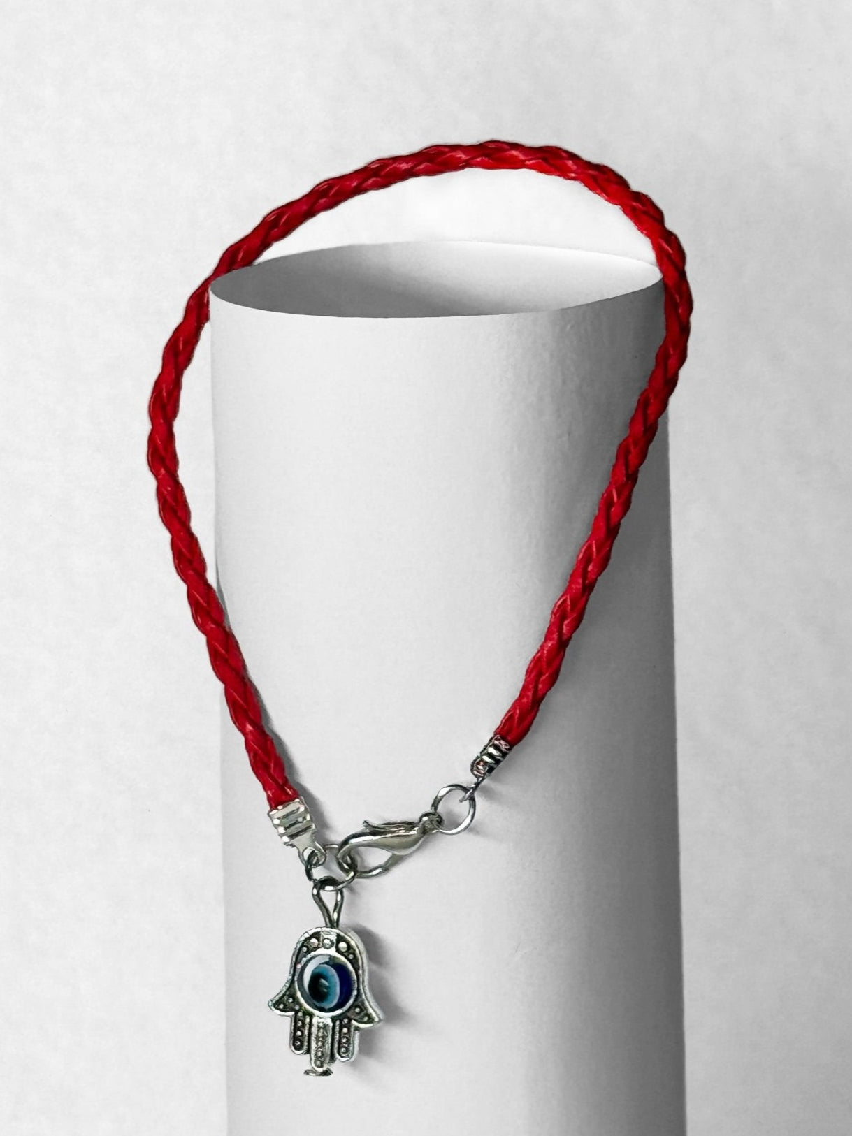 Red String Kabbalah Bracelet with Evil Eye Hamsa Hand Pendant