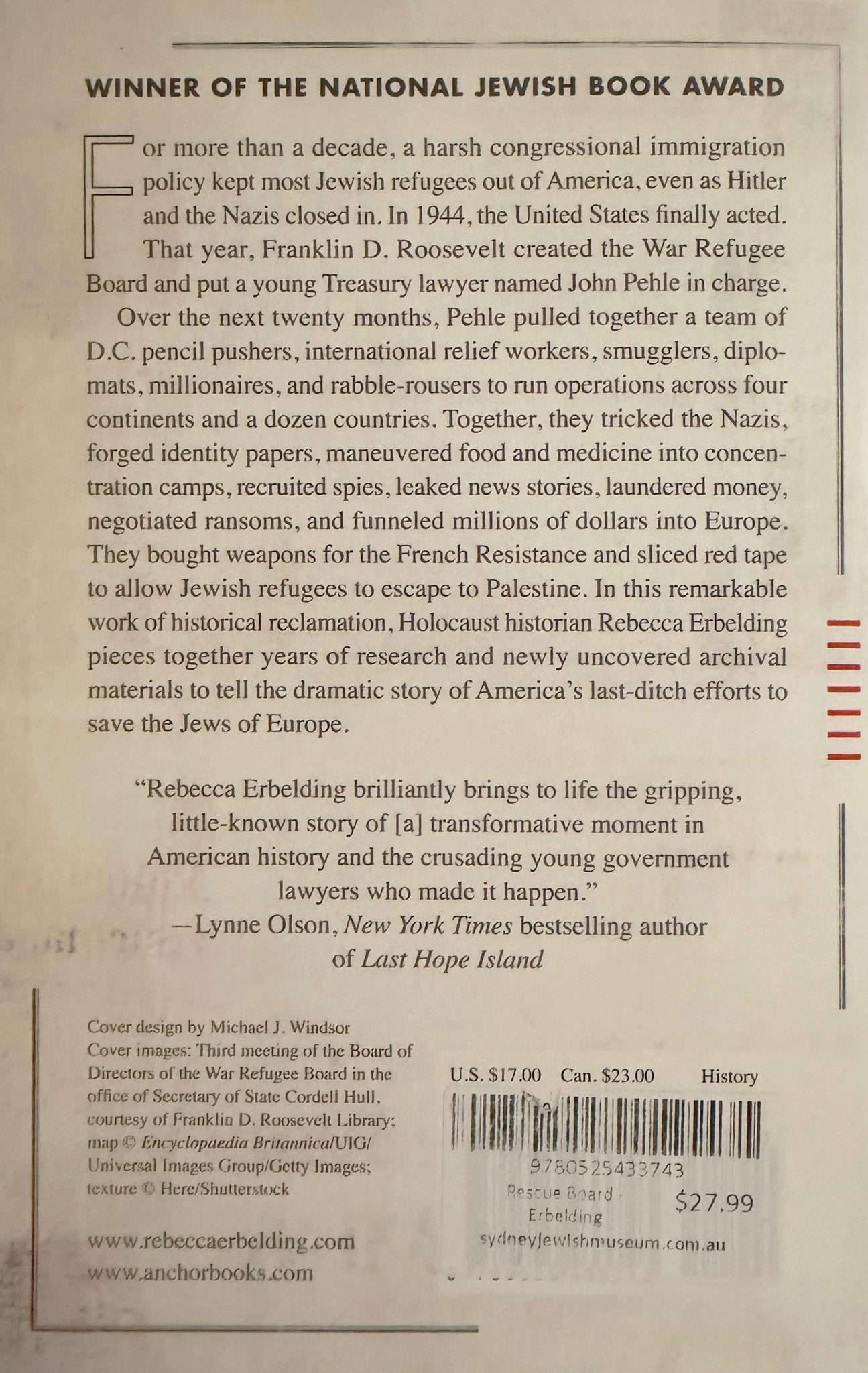 Rescue Board: The Untold Story of America's Efforts to Save the Jews of Europe - Rebecca Erbelding