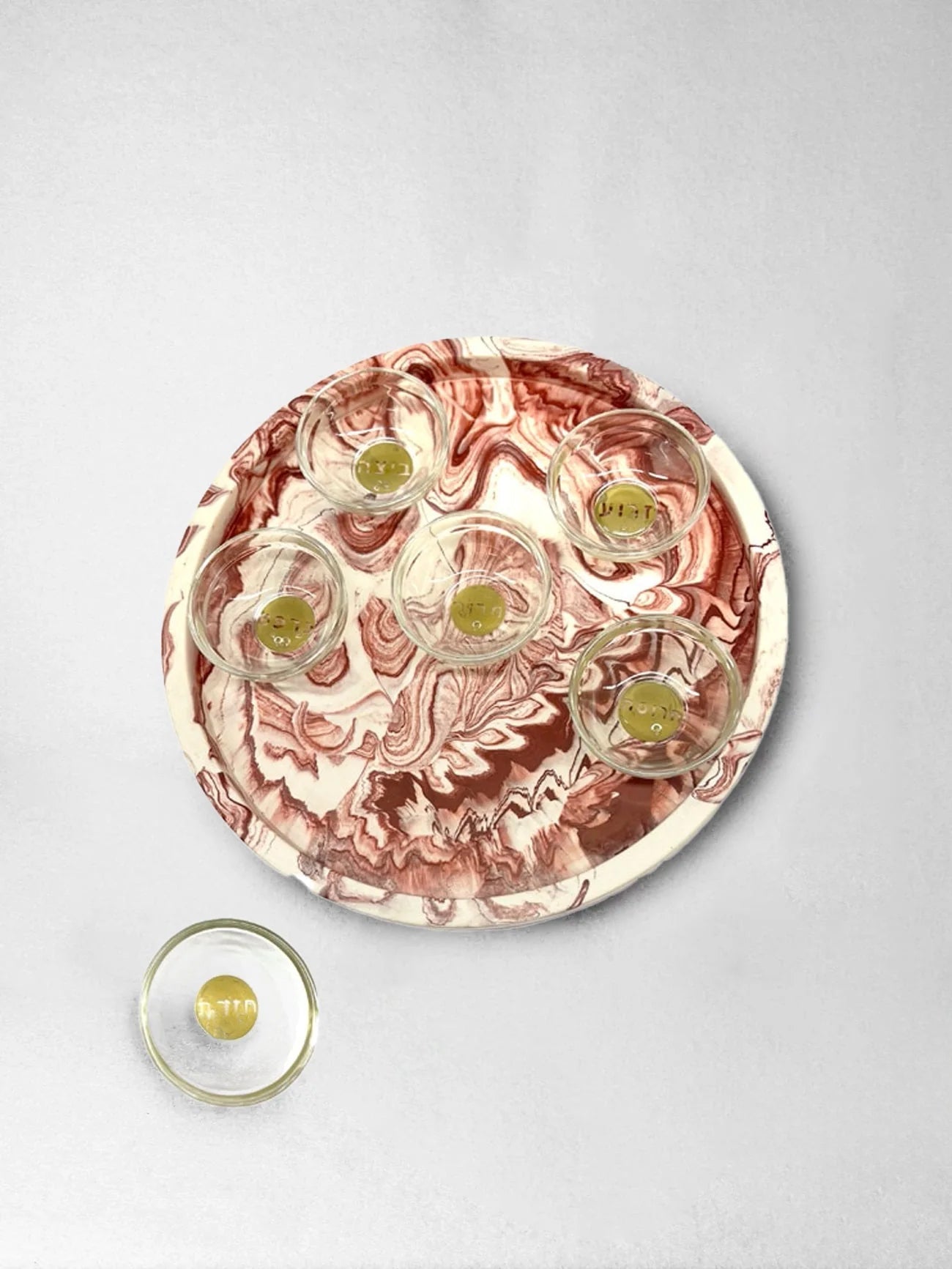 Seder Plate - Desert Sunset, Terrazzo and Glass