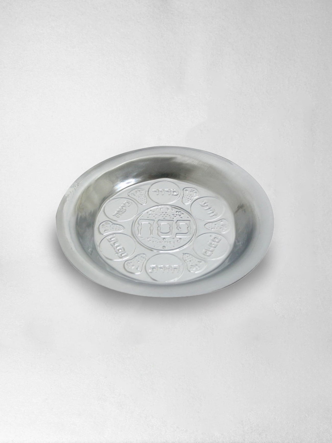 Seder Plate - Silver Plastic, Disposable